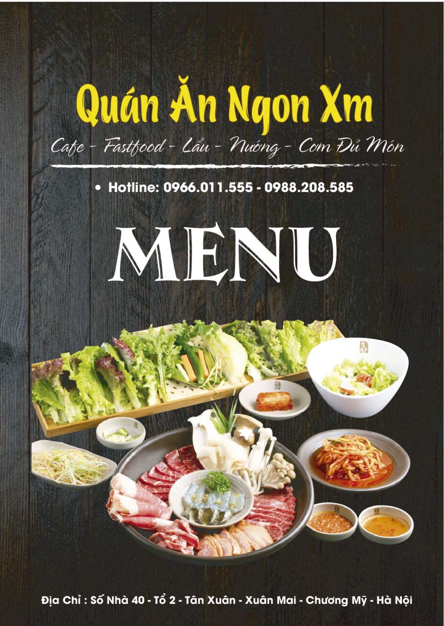 Thực đơn quán ăn ngon XM