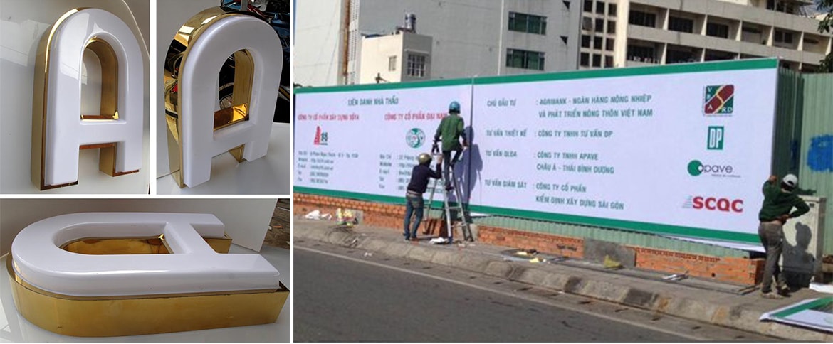 Hình ảnh thực tế thi công các bản quảng cáo tại Quảng Nam
