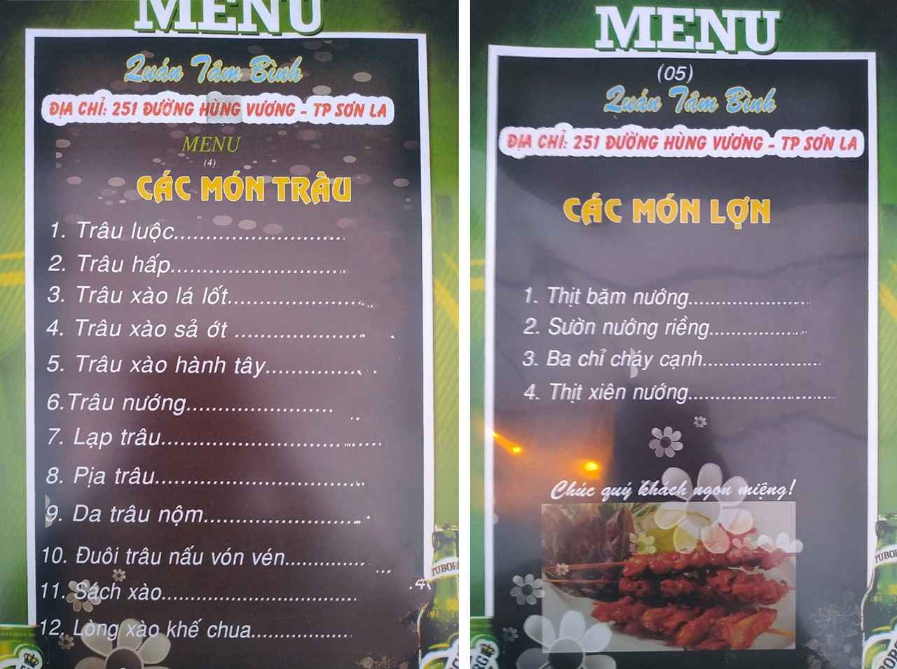 Nhà hàng đặc sản núi rừng ngon Sơn La