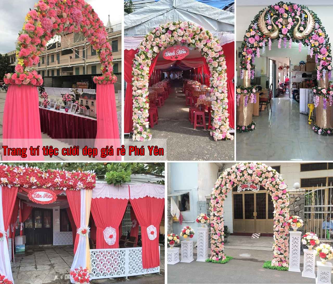 Trang trí tiệc cưới đẹp giá rẻ Phú Yên