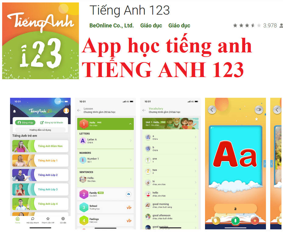 App TIẾNG ANH 123