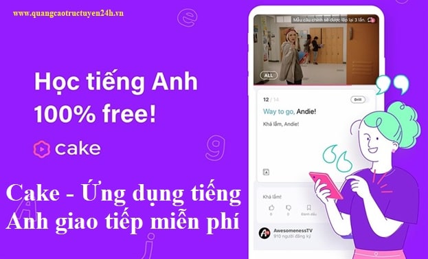 5/ Cake - Ứng dụng tiếng Anh giao tiếp miễn phí