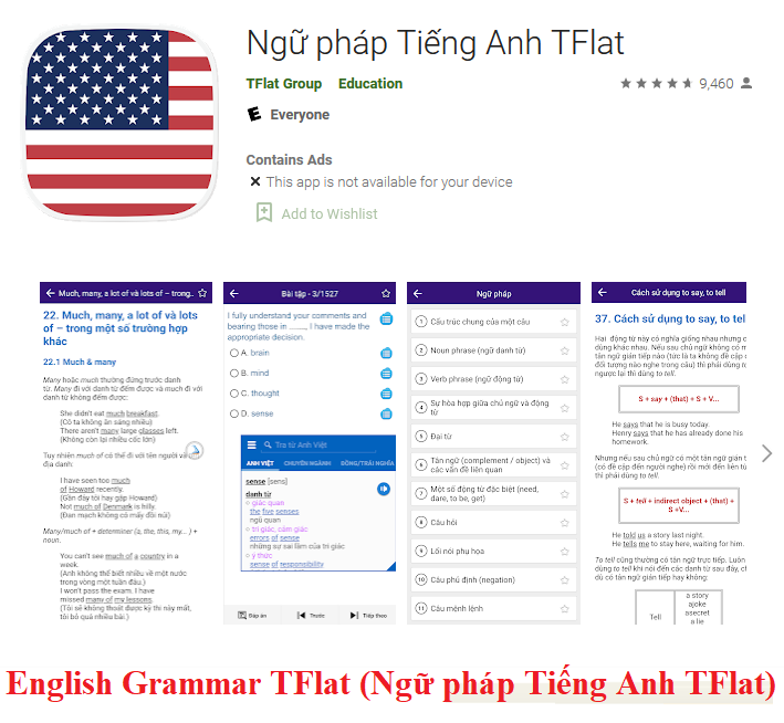 English Grammar TFlat (Ngữ pháp Tiếng Anh TFlat)