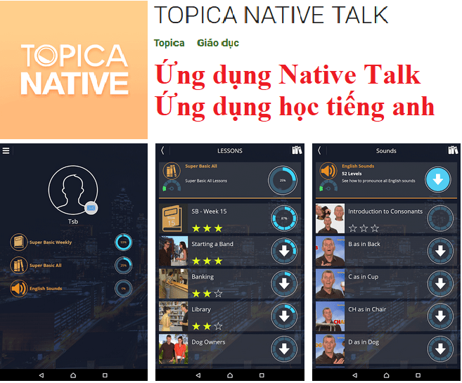 Native Talk - ứng dụng học tiếng anh