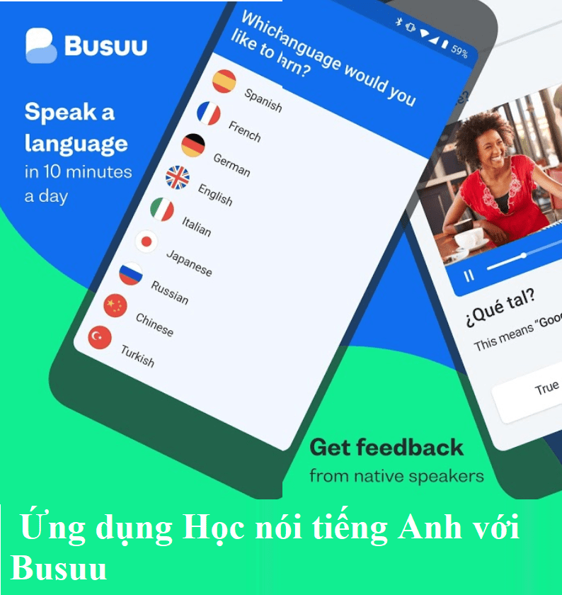 Ứng dụng Học nói tiếng Anh với Busuu