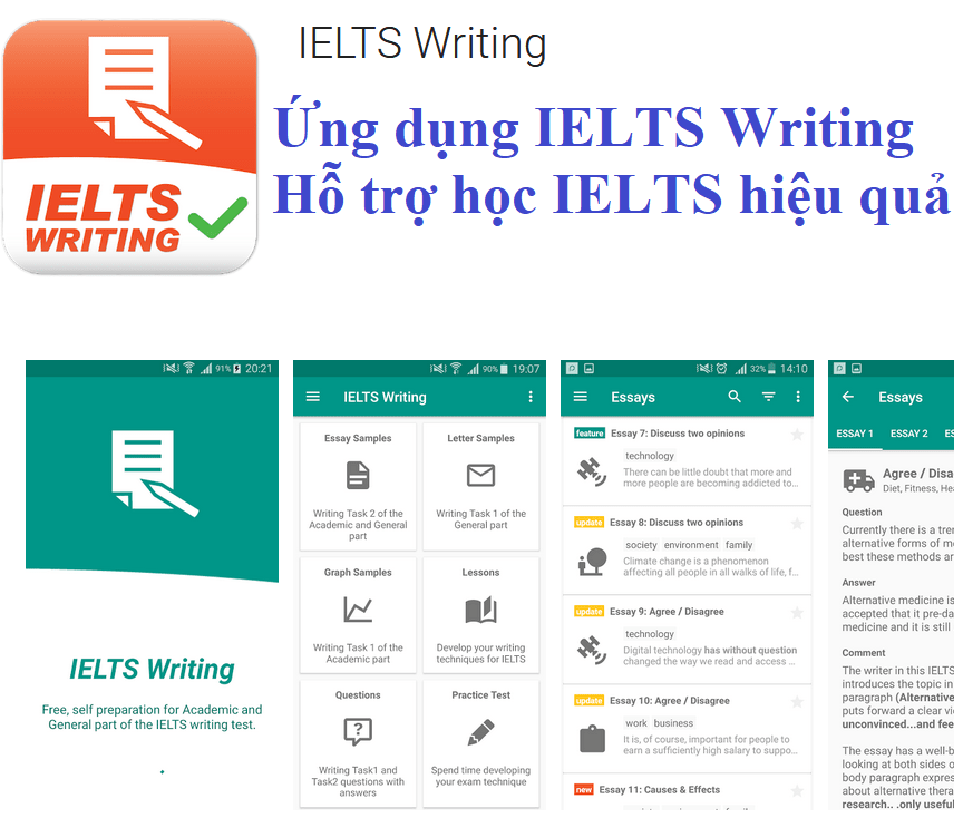 Ứng dụng IELTS Writing