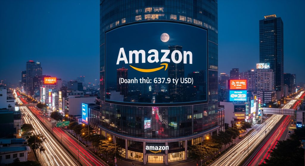Amazon (Doanh thu: 637.9 tỷ USD - đang là số 1 thế giới về công ty công nghệ