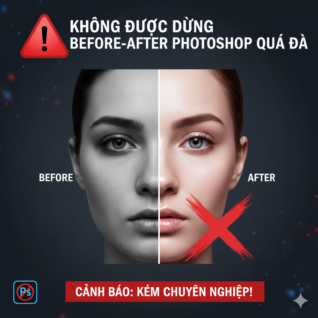 Không nên dùng before-after Photoshop quá đà