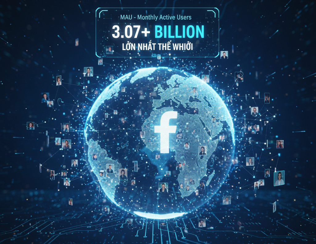 số lượng người dùng hoạt động hàng tháng (MAU) lớn nhất thế giới