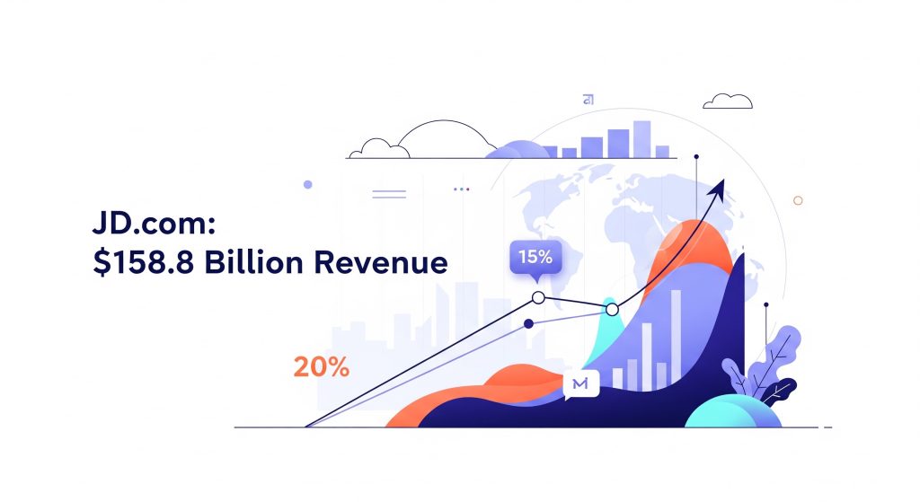 JD.com có Doanh thu: 158.8 tỷ USD 