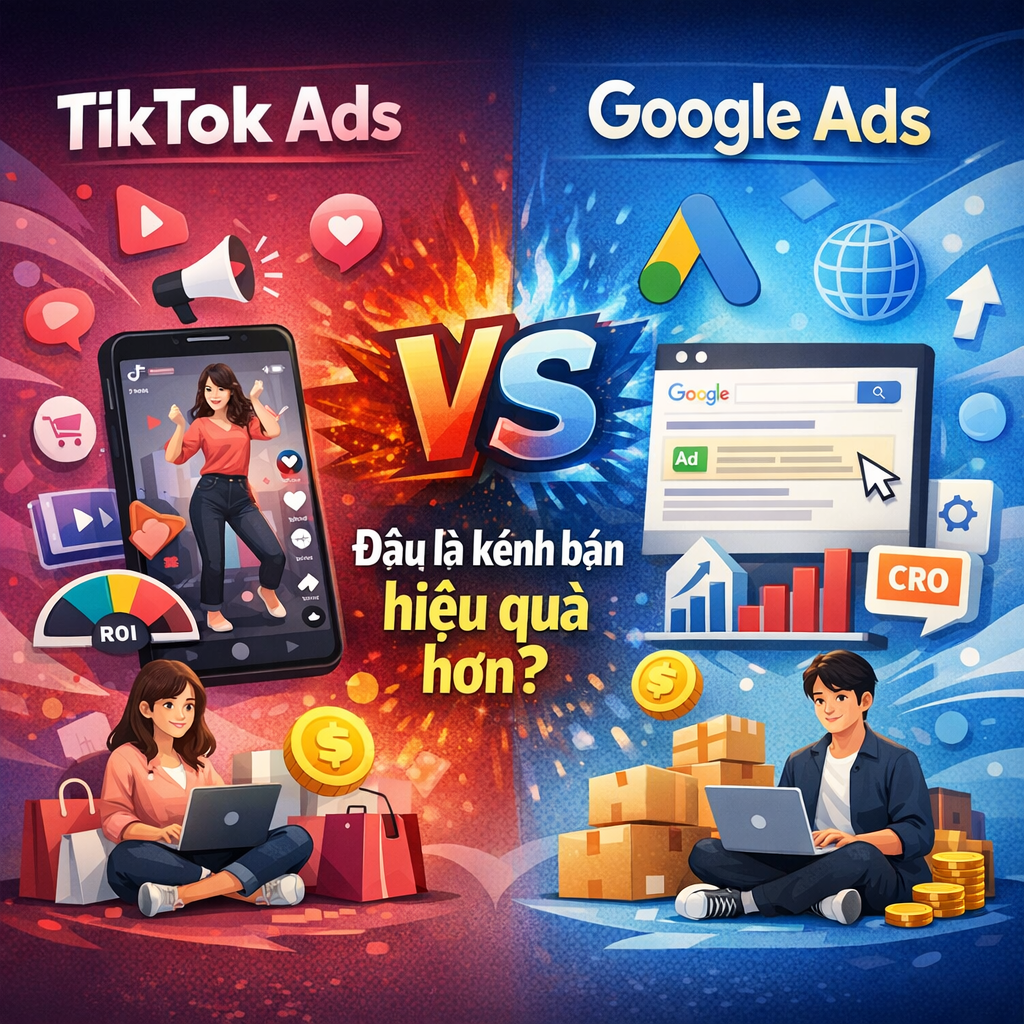 TikTok Ads vs Google Ads: đâu là kênh bán hàng hiệu quả hơn?