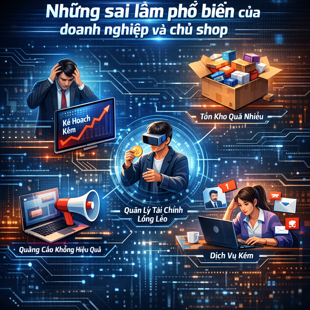 Những sai lầm phổ biến của doanh nghiệp và chủ shop