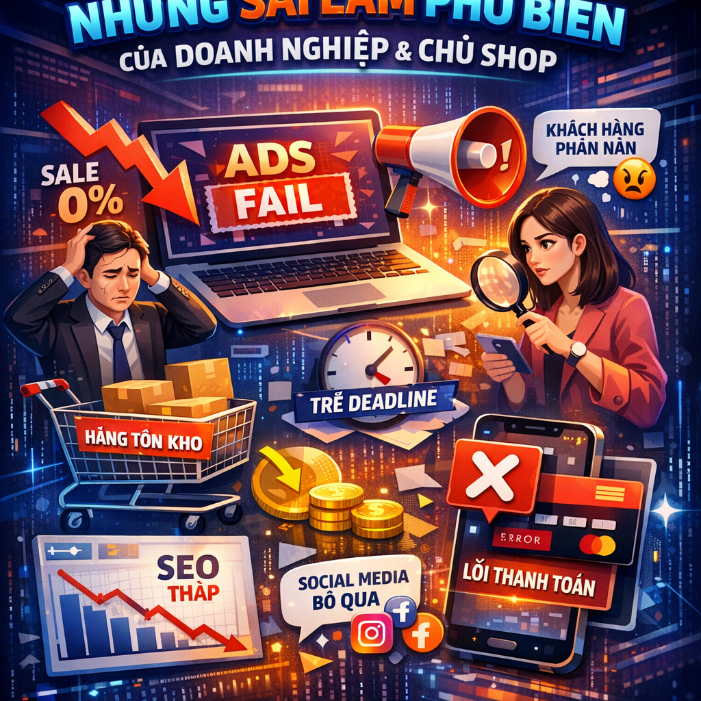 Những Sai Lầm Phổ Biến Của Doanh Nghiệp Và Chủ Shop